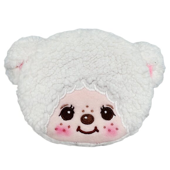 Monchhichi Cham Cham Bear Face Plush Coin Bag - Picture 1 of 4